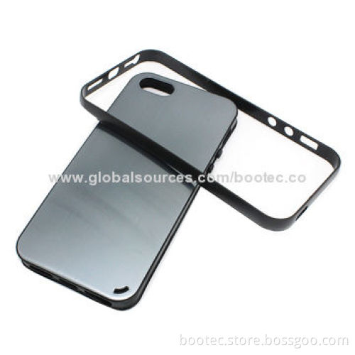 New Metal Finished IMD/TPU Case for iPhone 5/5S, Classical Gray Color
